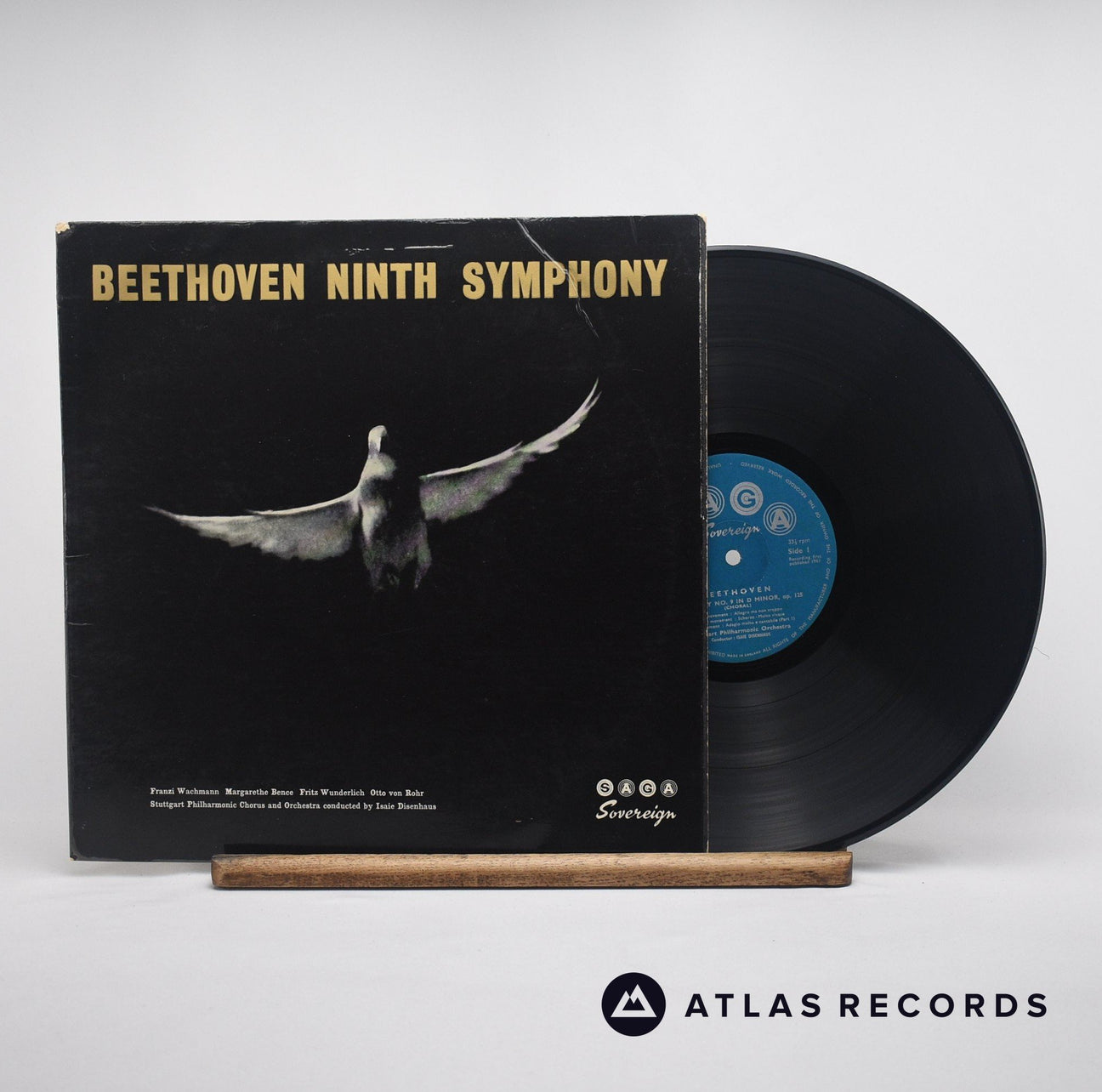 Ludwig van Beethoven Ninth Symphony LP Vinyl Record - Front Cover & Record