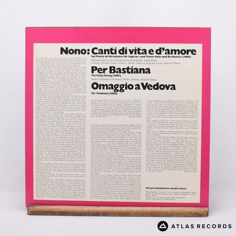 Luigi Nono - Canti Di Vita E D'Amore - LP Vinyl Record - EX/VG+