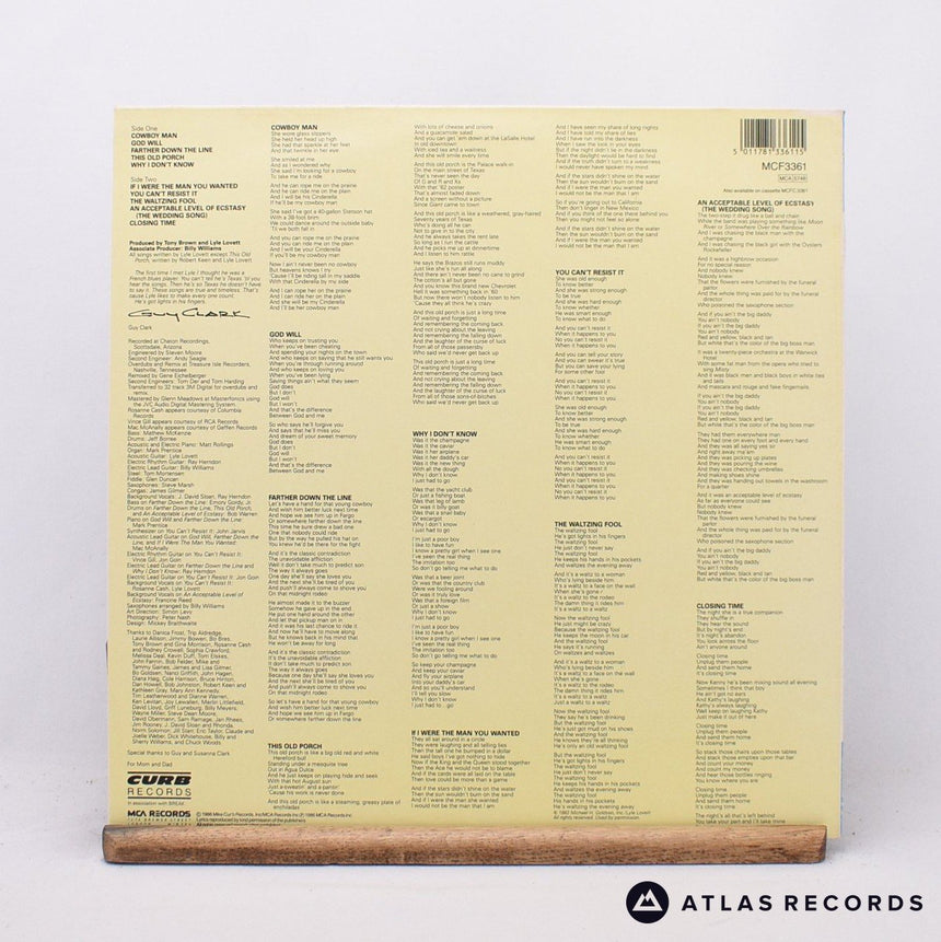 Lyle Lovett - Lyle Lovett - LP Vinyl Record - EX/EX