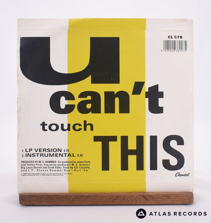 MC Hammer - U Can't Touch This - 7" Vinyl Record - VG+/EX