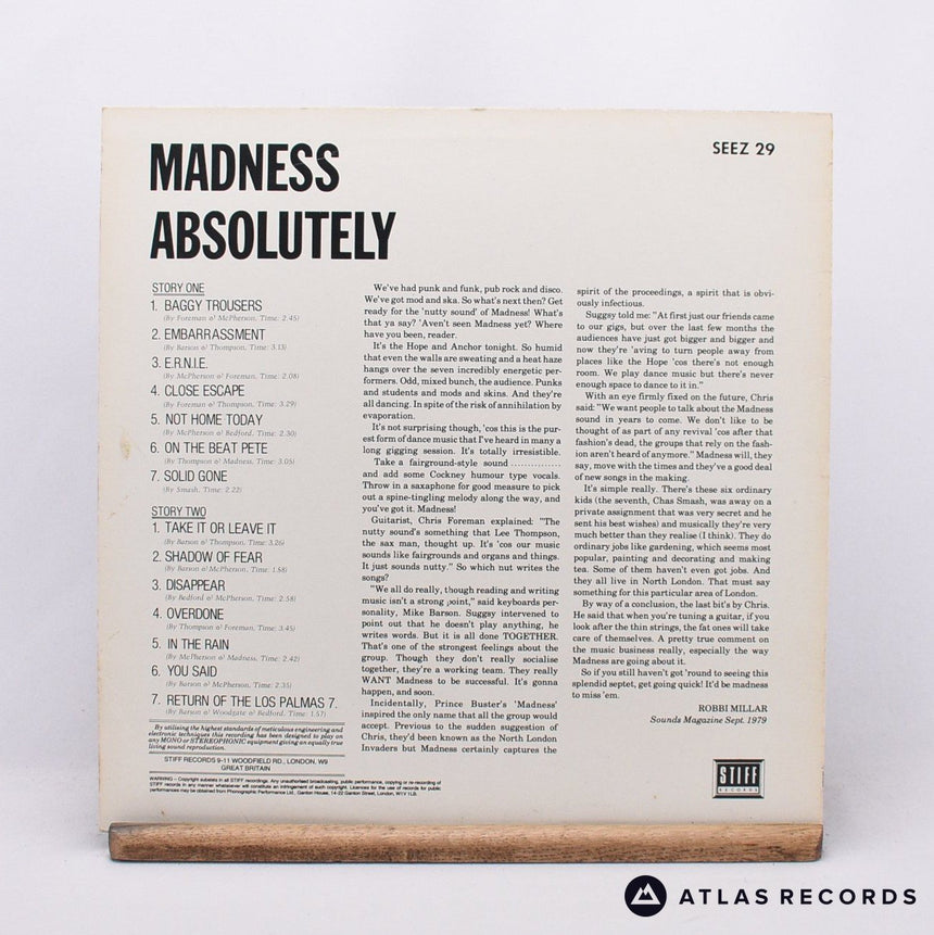 Madness - Absolutely - LP Vinyl Record - VG+/EX