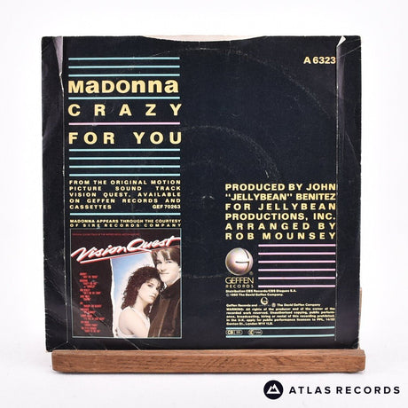 Madonna - Crazy For You - 7" Vinyl Record - VG+/VG+