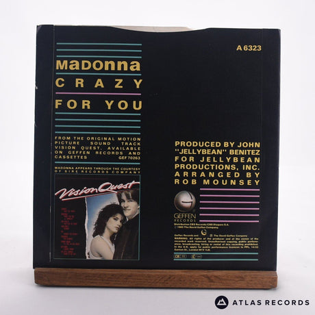 Madonna - Crazy For You - 7" Vinyl Record - EX/EX