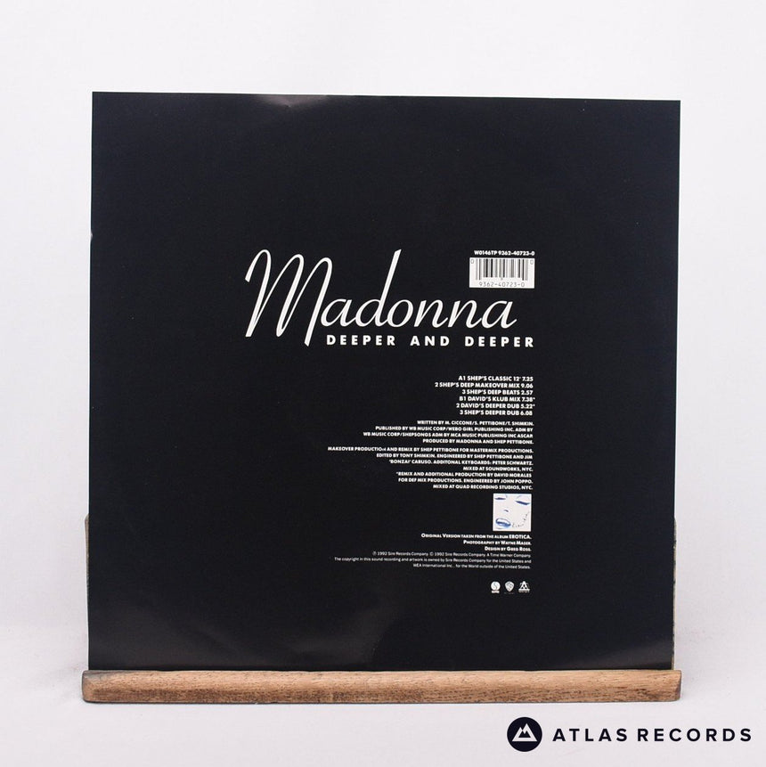 Madonna - Deeper And Deeper - Insert +A +B 12" Vinyl Record - VG+