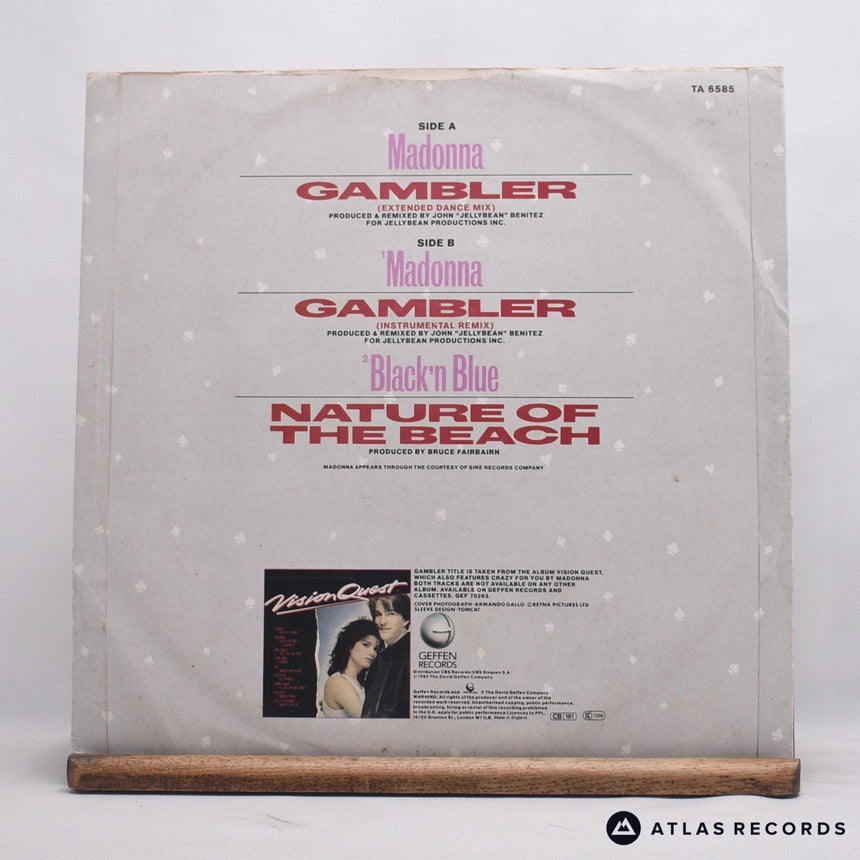 Madonna - Gambler (Extended Dance Mix) - 12" Vinyl Record - VG/VG+