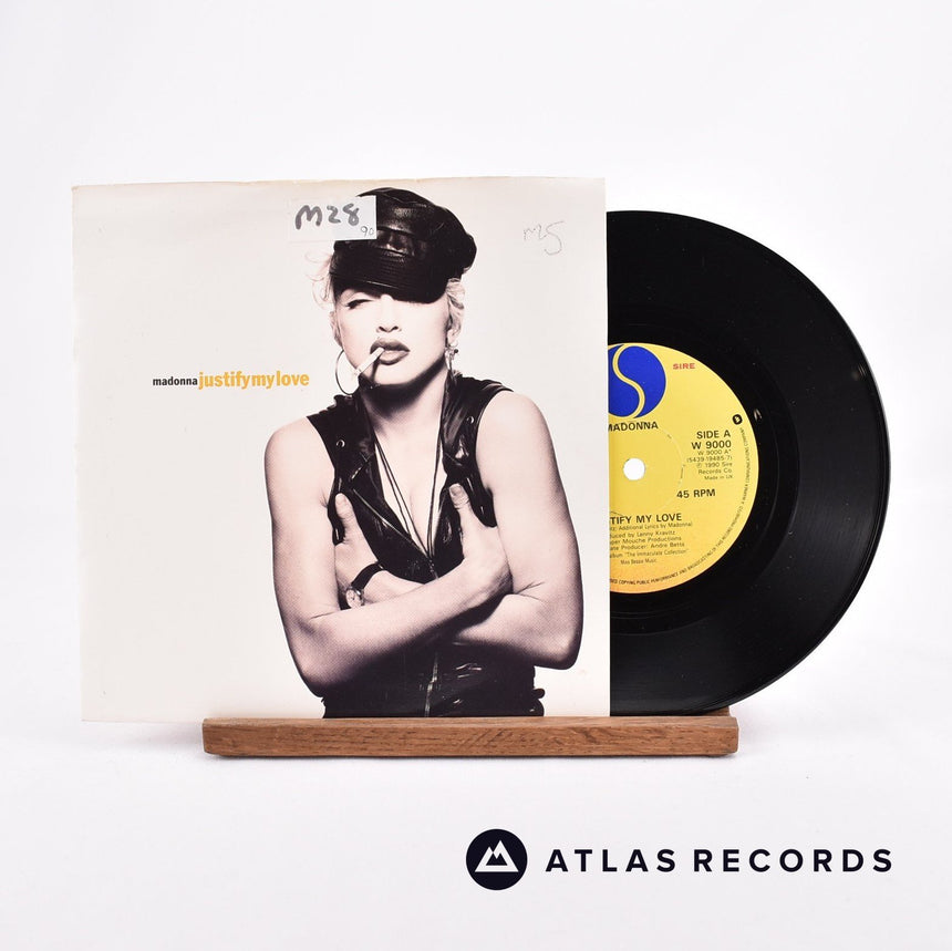 Madonna Justify My Love 7" Vinyl Record - Front Cover & Record