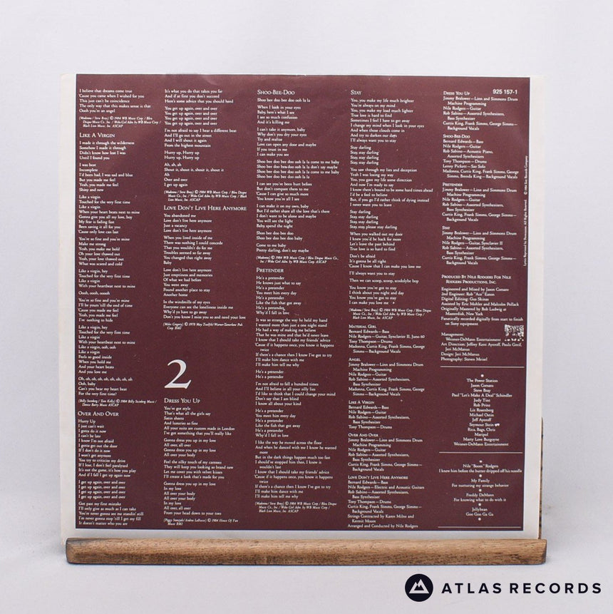 Madonna - Like A Virgin - Masterdisk LP Vinyl Record - EX/EX