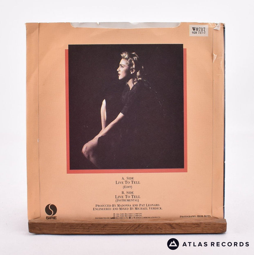 Madonna - Live To Tell - 7" Vinyl Record - VG+/VG+