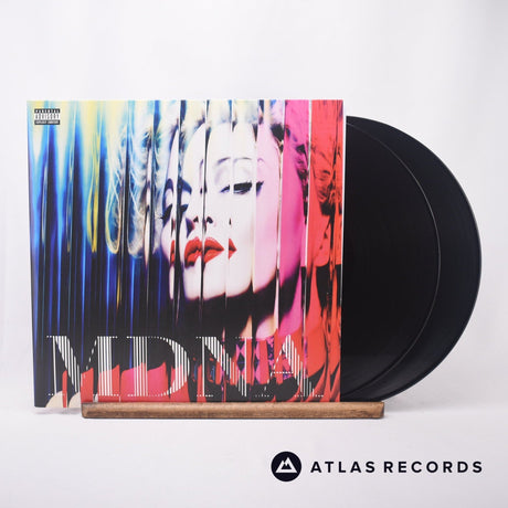 Madonna MDNA Double LP Vinyl Record - Front Cover & Record