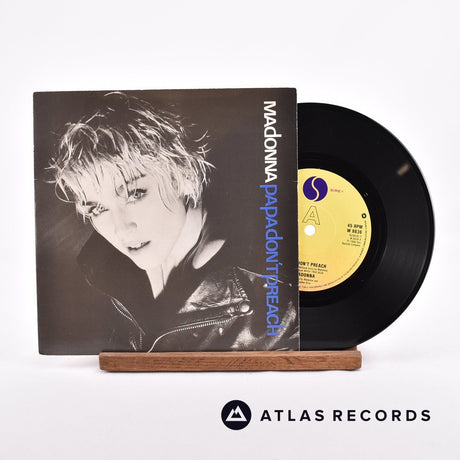 Madonna Papa Don't Preach 7" Vinyl Record - Front Cover & Record