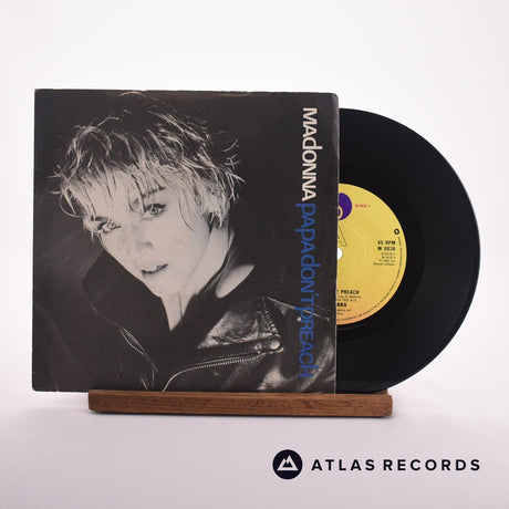 Madonna Papa Don't Preach 7" Vinyl Record - Front Cover & Record