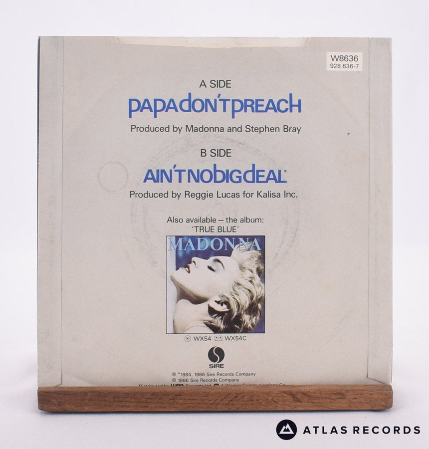 Madonna - Papa Don't Preach - 7" Vinyl Record - VG+/EX