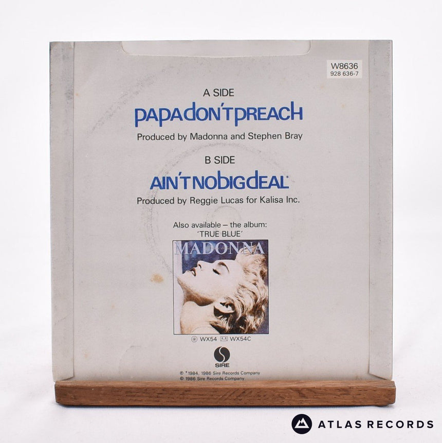 Madonna - Papa Don't Preach - 7" Vinyl Record - VG+/EX
