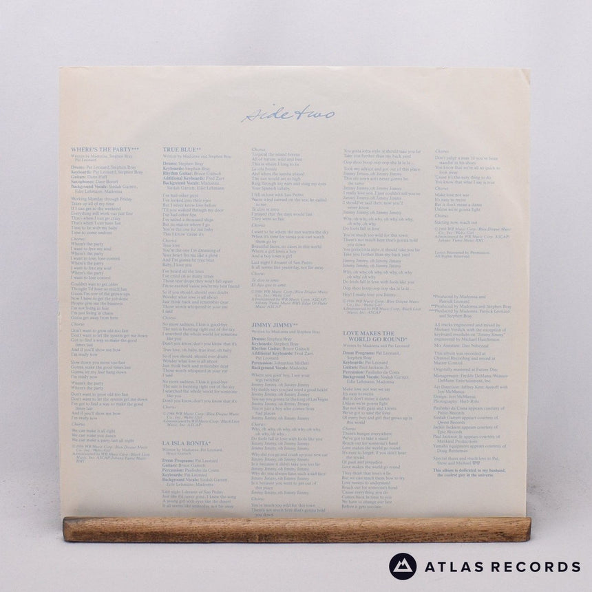 Madonna - True Blue - LP Vinyl Record - EX/EX