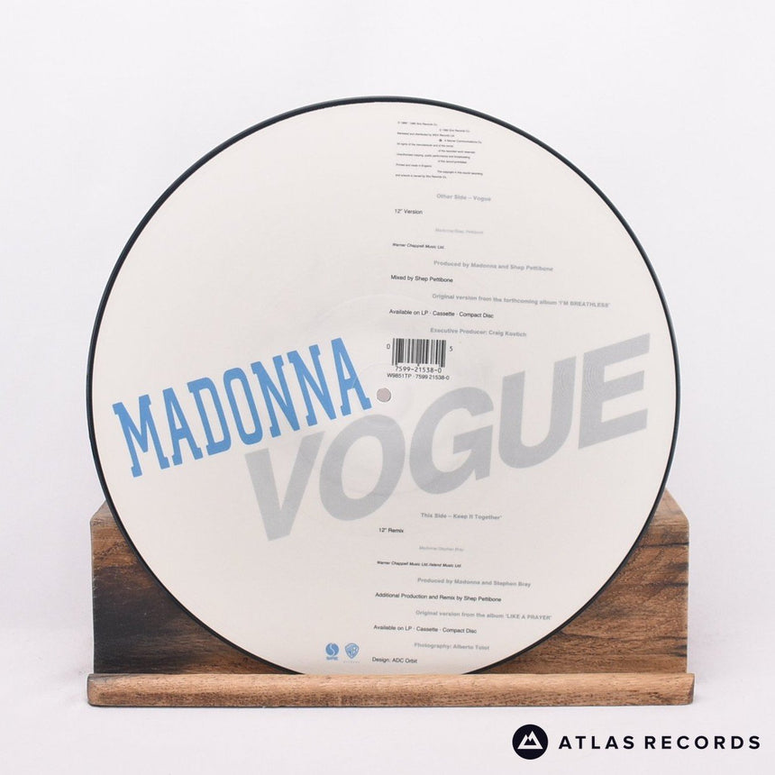Madonna - Vogue - Picture Disc +A +B 12" Vinyl Record - VG+