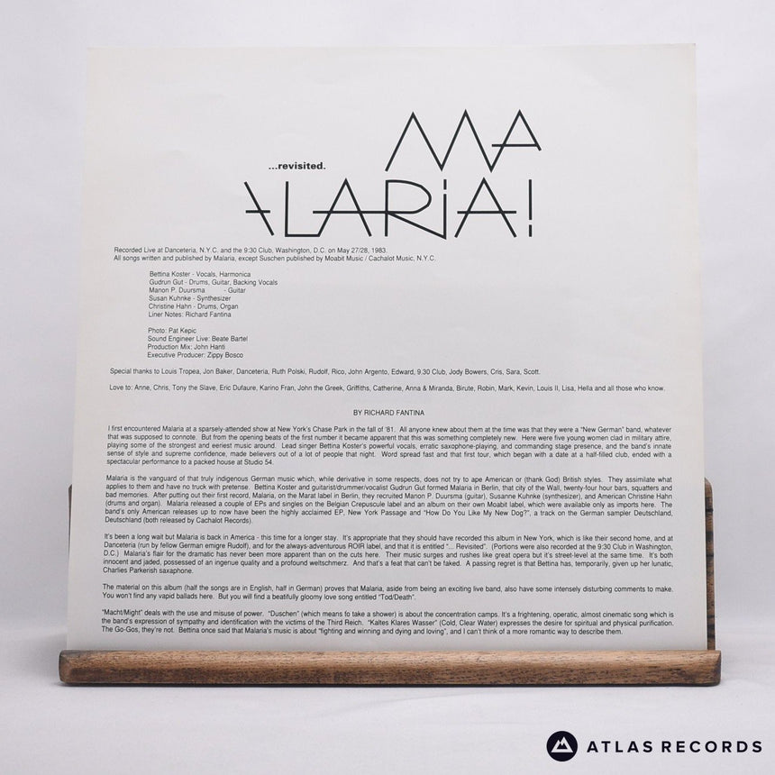 Malaria! - ...Revisited. - Insert Reissue LP Vinyl Record - EX/EX