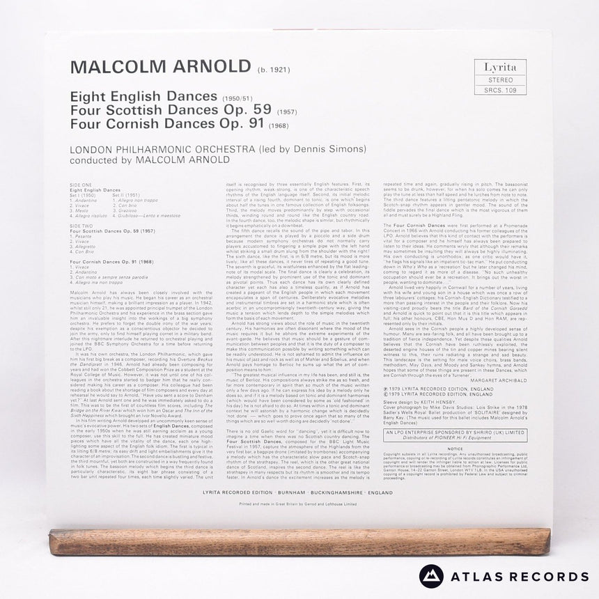 Malcolm Arnold - English ∙ Scottish & Cornish Dances - LP Vinyl Record - NM/NM