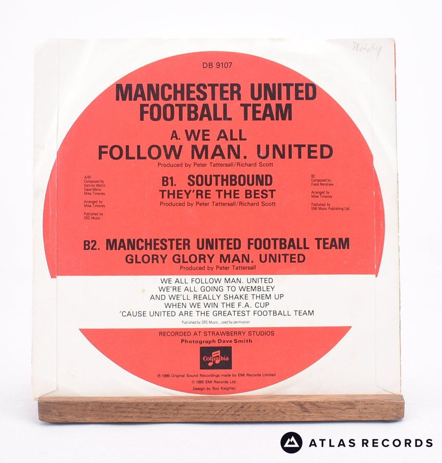 Manchester United Football Team - We All Follow Man. United - 7" Vinyl Record - VG+/EX