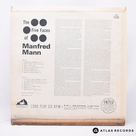 Manfred Mann - The Five Faces Of Manfred Mann - LP Vinyl Record - EX/VG+