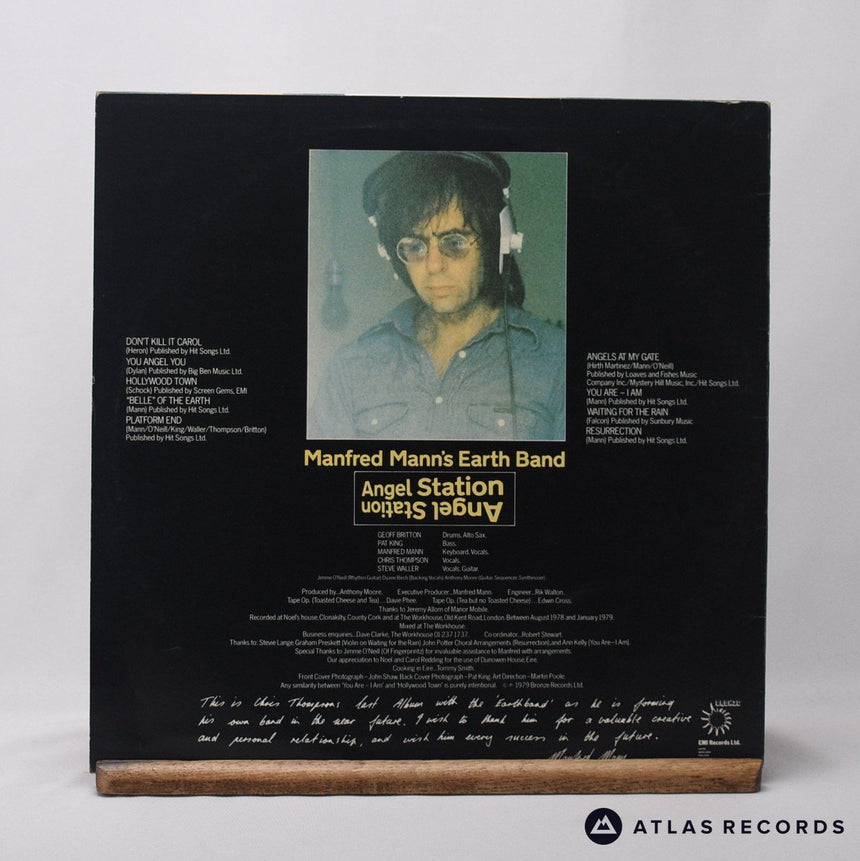 Manfred Mann's Earth Band - Angel Station - Lyric Sheet LP Vinyl Record - VG+/EX