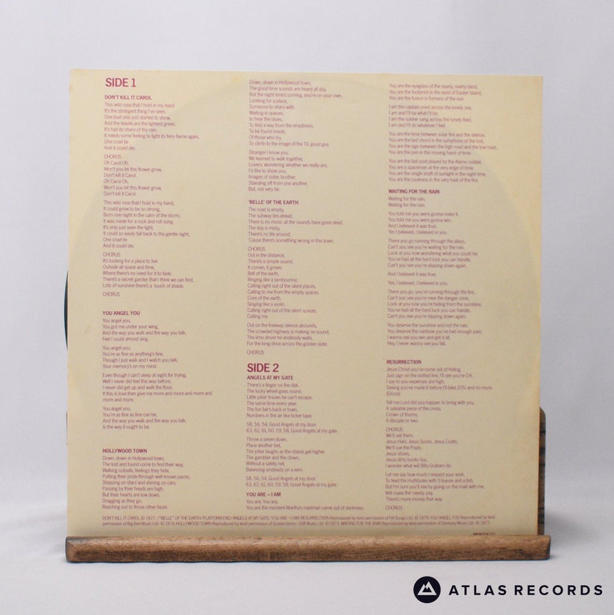 Manfred Mann's Earth Band - Angel Station - Lyric Sheet LP Vinyl Record - VG+/EX