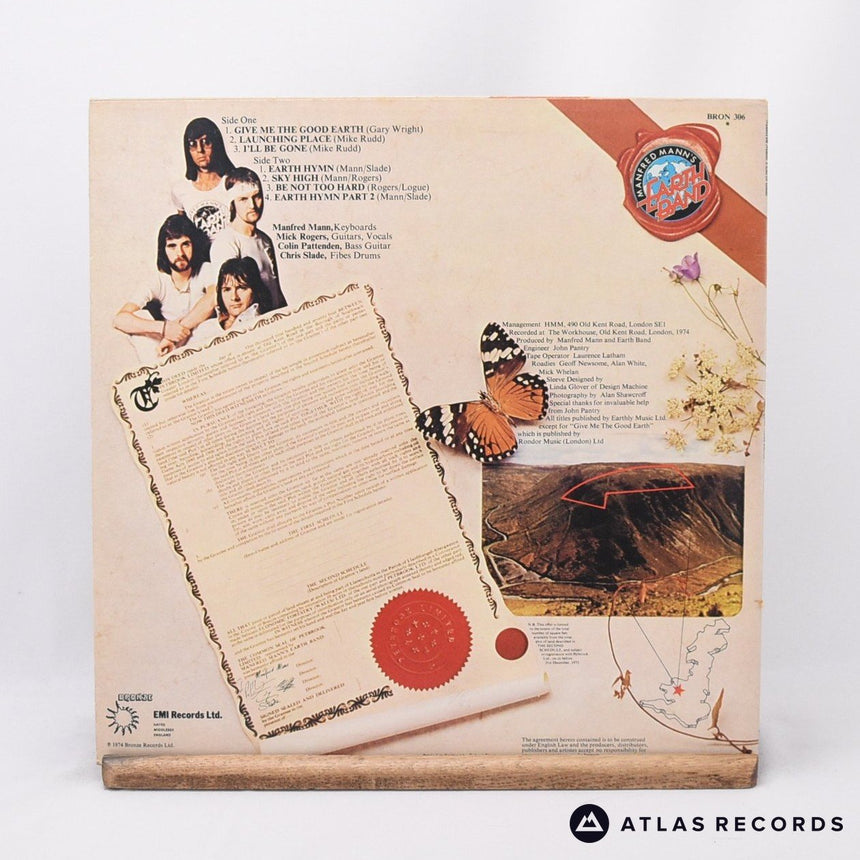 Manfred Mann's Earth Band - The Good Earth - LP Vinyl Record - EX/VG+