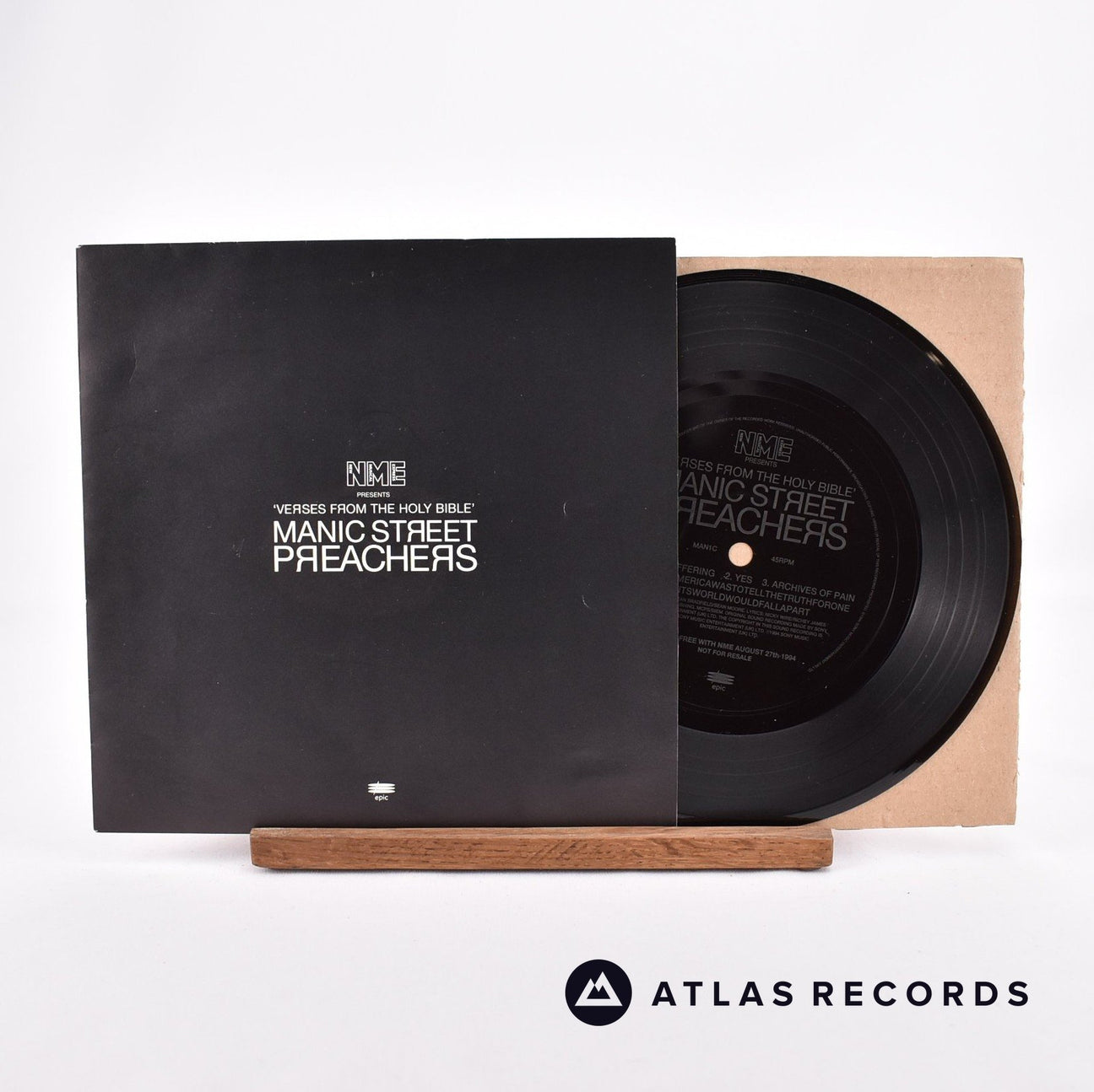 Manic Street Preachers Verses From The Holy Bible 7" Flexi-Disc Vinyl Record - Front Cover & Record