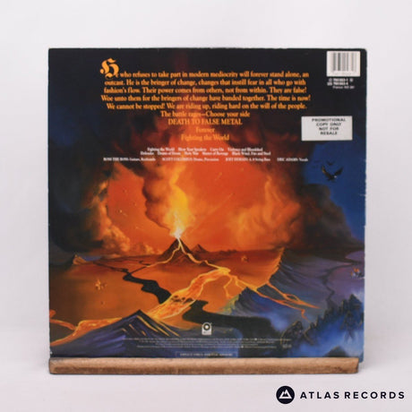 Manowar - Fighting The World - LP Vinyl Record - VG+/EX