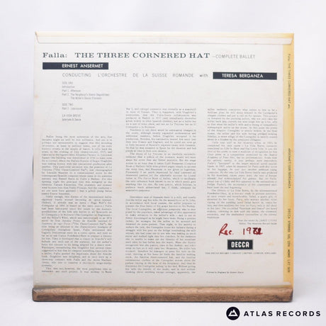 Manuel De Falla - The Three Cornered Hat - LP Vinyl Record - VG+/NM