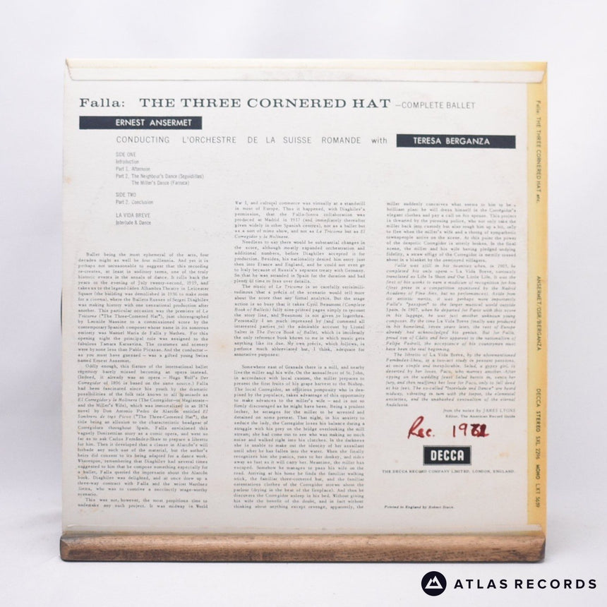 Manuel De Falla - The Three Cornered Hat - LP Vinyl Record - VG+/NM