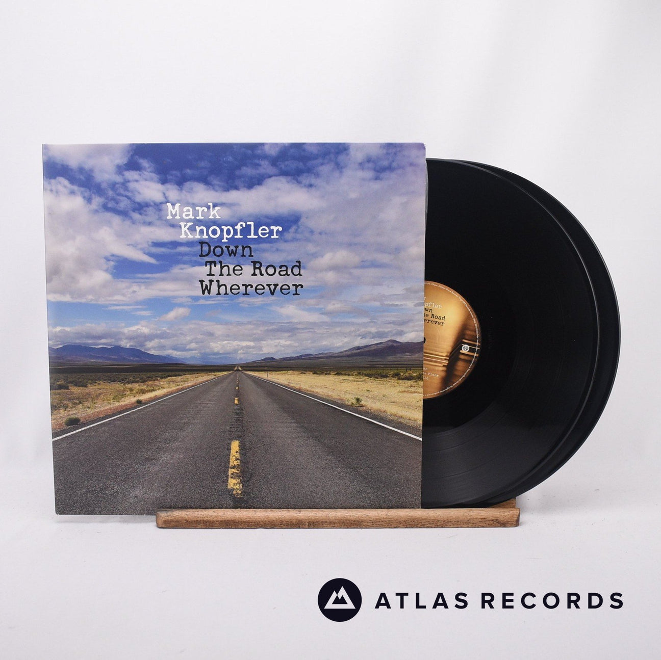 Mark Knopfler Down The Road Wherever 2 x LP Vinyl Record - Front Cover & Record