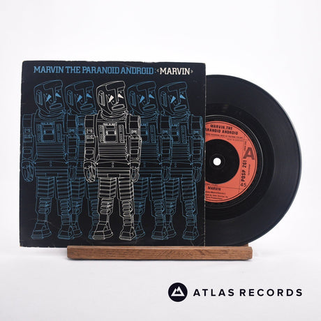 Marvin The Paranoid Android Marvin 7" Vinyl Record - Front Cover & Record