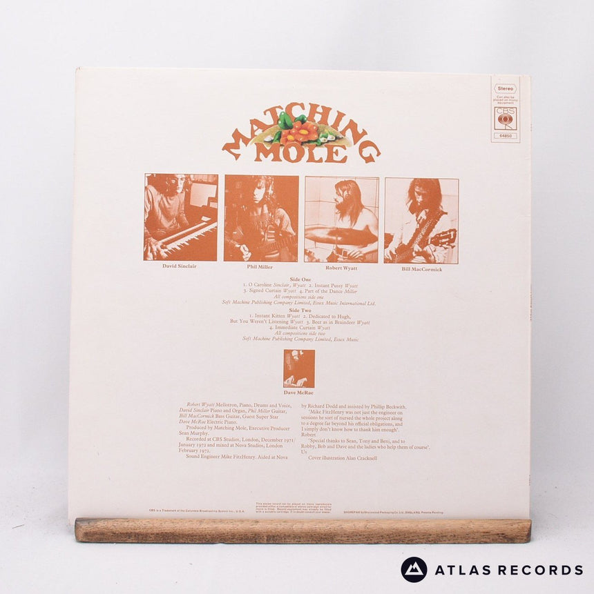 Matching Mole - Matching Mole - A2 B3 LP Vinyl Record - EX/EX