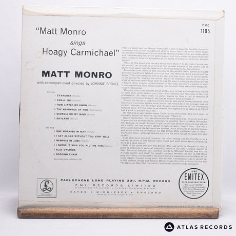 Matt Monro - Matt Monro Sings Hoagy Carmichael - LP Vinyl Record - VG+/VG+