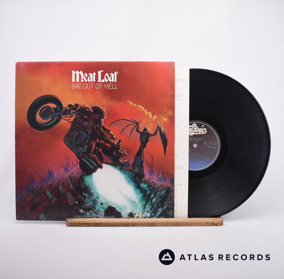 Meat Loaf Bat Out Of Hell LP Vinyl Record - Front Cover & Record