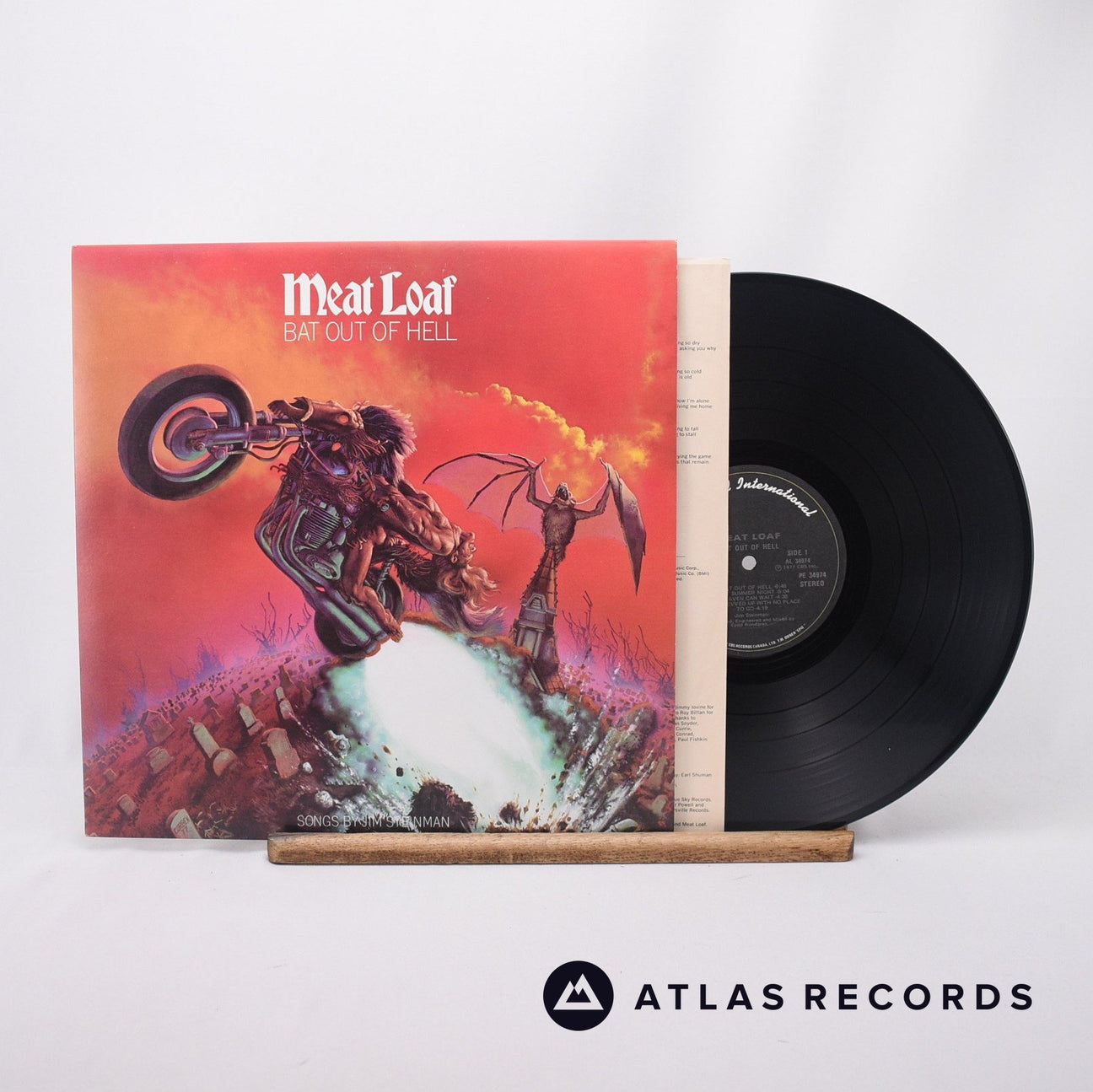 Meat Loaf Bat Out Of Hell LP Vinyl Record - Front Cover & Record