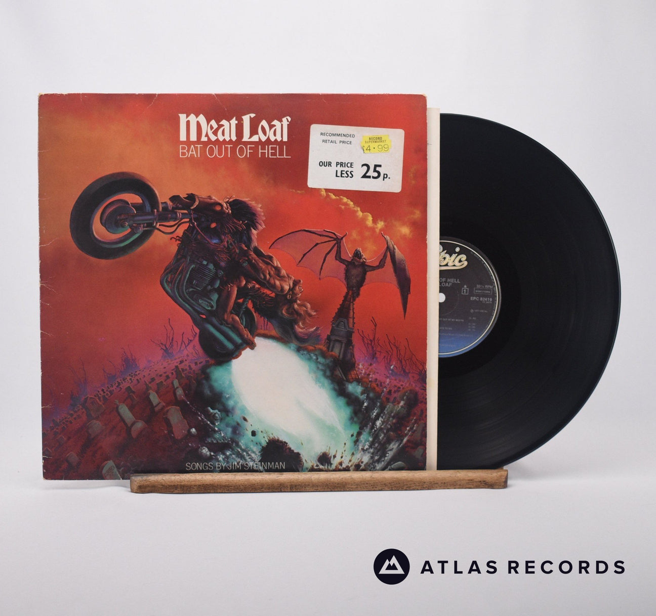 Meat Loaf Bat Out Of Hell LP Vinyl Record - Front Cover & Record