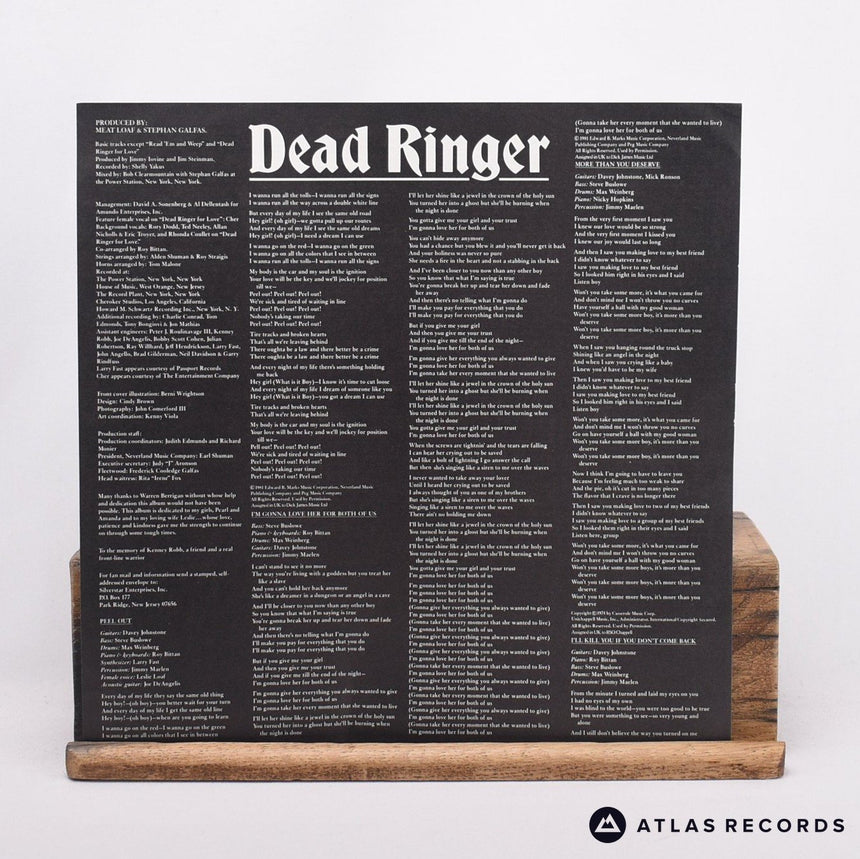 Meat Loaf - Dead Ringer - Lyric Sheet LP Vinyl Record - EX/EX