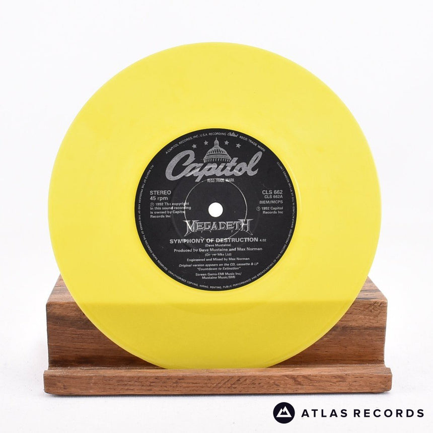 Megadeth - Symphony Of Destruction - Yellow 7" Vinyl Record - EX/EX