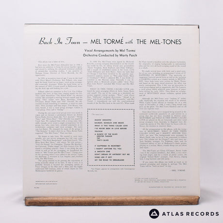 Mel Tormé - Back In Town - Reissue LP Vinyl Record - NM/EX