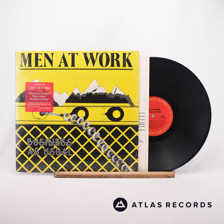 Men At Work Business As Usual LP Vinyl Record - Front Cover & Record