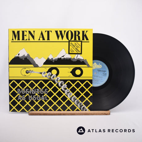 Men At Work Business As Usual LP Vinyl Record - Front Cover & Record