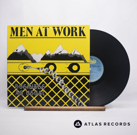 Men At Work Business As Usual LP Vinyl Record - Front Cover & Record