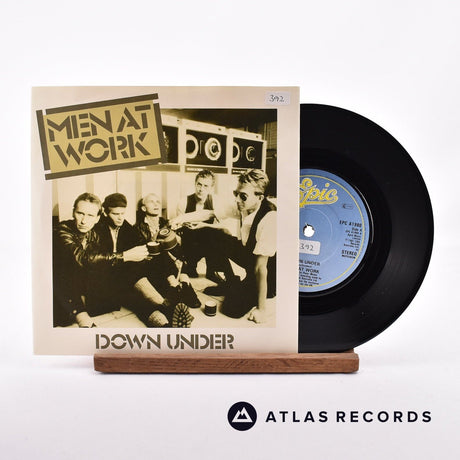 Men At Work Down Under 7" Vinyl Record - Front Cover & Record