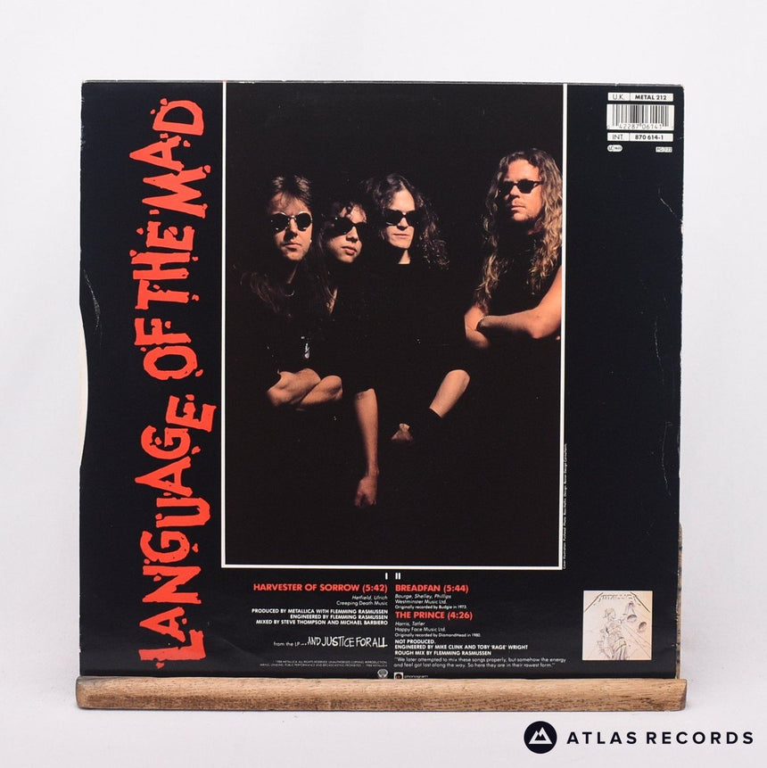 Metallica - Harvester Of Sorrow - 12" Vinyl Record - EX/EX