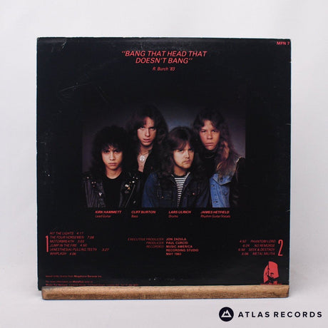 Metallica - Kill 'Em All - Mpo Repress A1 B1 LP Vinyl Record - VG+/VG+