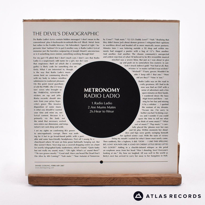 Metronomy - Radio Ladio - Insert Limited Edition 7" Vinyl Record - NM/VG+