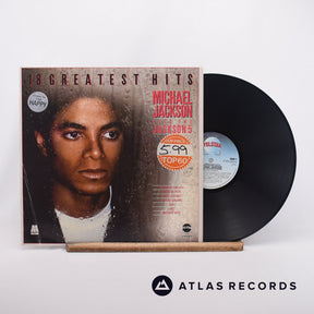 Michael Jackson 18 Greatest Hits LP Vinyl Record - Front Cover & Record