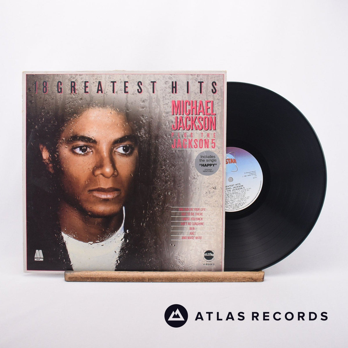 Michael Jackson 18 Greatest Hits LP Vinyl Record - Front Cover & Record