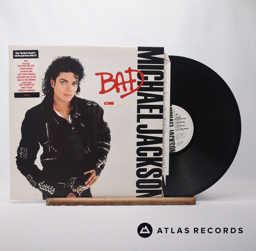 Michael Jackson Bad LP Vinyl Record - Front Cover & Record